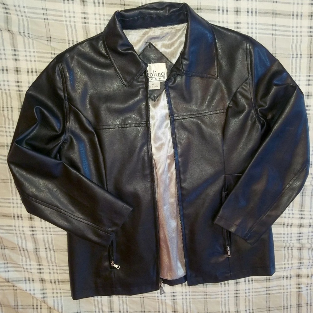 Leather look jacket